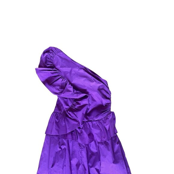 NEW ULLA JOHNSON Solana One Shoulder Wide leg Jumpsuit Color Orchid Size 4 - Picture 9 of 15